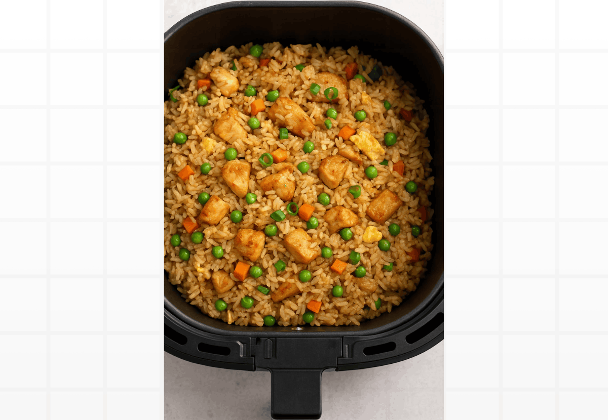 Arroz de Forno Cremoso Feito na Air Fryer: Como Reaproveitar Sobras em 15 Minutos