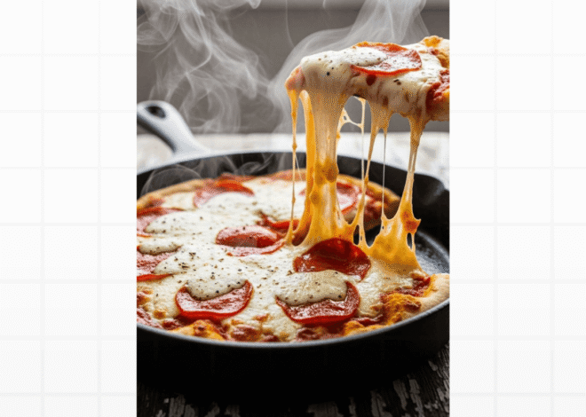 Pizza de Frigideira em 10 Minutos: A Massa Sem Fermento Que Salva o Fim de Semana